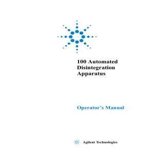 100 Automated Disintegration Apparatus