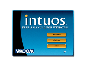 Intuos User`s Manual for Windows