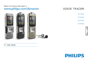 User manual - Professional dictation solutions and voice recorders