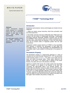 F-RAM Technology Brief - Cypress Semiconductor