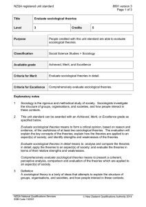NZQA registered unit standard 8991 version 3 Page 1 of 3 Title
