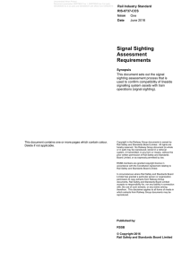 Signal Sighting Assessment Requirements