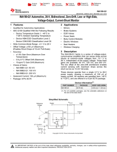 INA199-Q1 Automotive, 26-V, Bidirectional, Zero