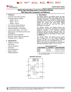 INA20x High-Side Measurement Current