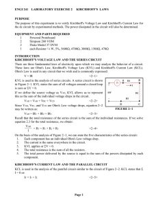 ENGI 241 LABORATORY EXERCISE 2 KIRCHHOFF`S LAWS Page