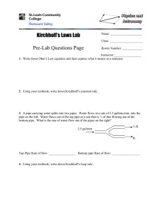 Kirchhoff`s Laws Lab Pre
