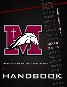 Student Handbook - Saint Michael Catholic High School