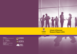 School of Business Research Report 2015