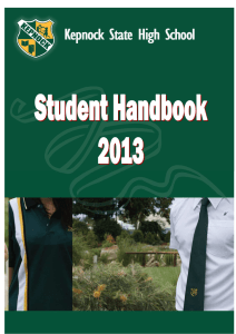 student handbook - Kepnock State High School