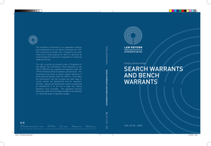 Consultation Paper on Search Warrants and Bench Warrants