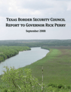 Texas Border Security Council Report to Governor