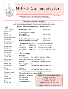 M-PHS Communicator - Marysville School District