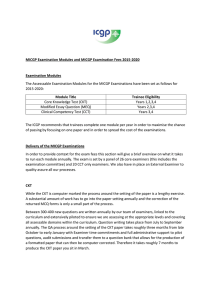 MICGP Examination Modules and MICGP Examination Fees 2015