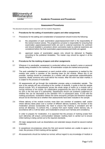 Page 1 of 3 Academic Processes and Procedures Assessment
