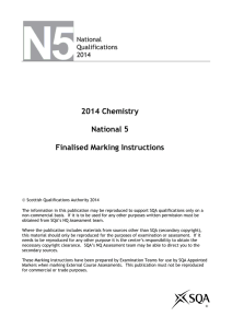 2014 Chemistry National 5 Finalised Marking Instructions