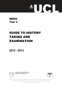 guide to history taking and examination