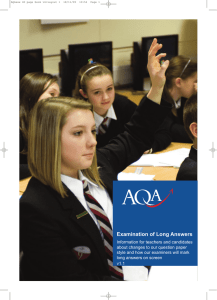 AQA Examination of Long Answers