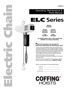 Electric Chain Hoist ELC Series