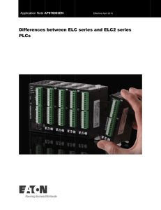 Differ PLCs rences s s betwe een ELC series s and E ELC2 series