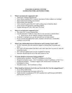 ELC Guidelines for Instructors - Fremont