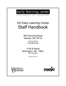 Staff Handbook - Early Learning Center