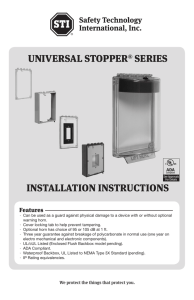 universal stopper® series installation instructions