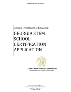 georgia stem school certification application