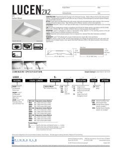 2x2 Surface LED Spec Sheet  - Pinnacle Architectural Lighting