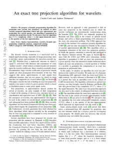 An exact tree projection algorithm for wavelets