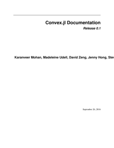 Convex.jl Documentation