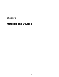 Section 2: Materials and Devices