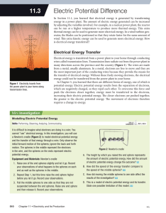 11.3 electric potential Difference