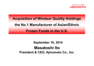 Acquisition of Windsor Quality Holdings