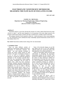 electrostatic nonintrusive method for measuring the flow rate of