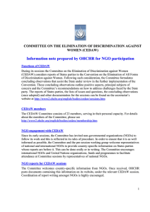 Information note prepared by OHCHR for NGO participation