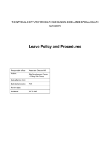 Leave Policy and Procedures