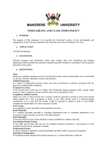 Time Tabling Policy - Makerere University Policies