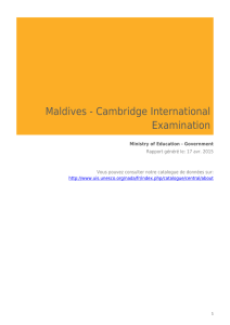 Maldives - Cambridge International Examination