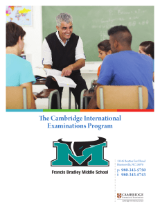 The Cambridge International Examinations Program