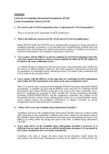 Candidates University of Cambridge International Examinations