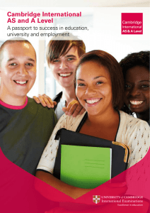 Cambridge International AS and A Level