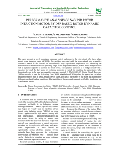 PERFORMANCE ANALYSIS OF WOUND ROTOR INDUCTION