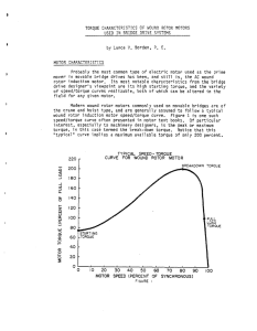 TORQUE CHARACTERISTICS OF VOUND ROTOR YOTORS USED