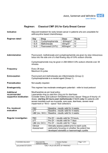 Regimen: Classical CMF (IV) for Early Breast Cancer
