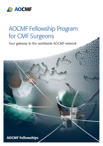 AOCMF Fellowship Program for CMF Surgeons