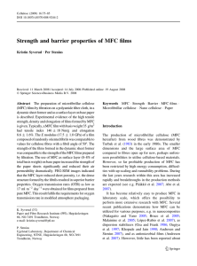Strength and barrier properties of MFC films | SpringerLink