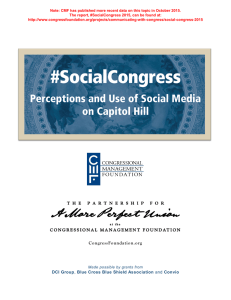 #SocialCongress: Perceptions and Use of Social Media on Capitol Hill