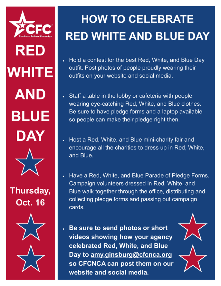 how to celebrate red white and blue day