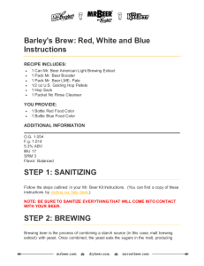 Barley`s Brew: Red, White and Blue Instructions STEP 1