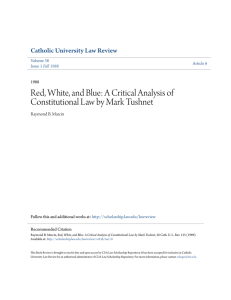 Red, White, and Blue: A Critical Analysis of Constitutional Law by